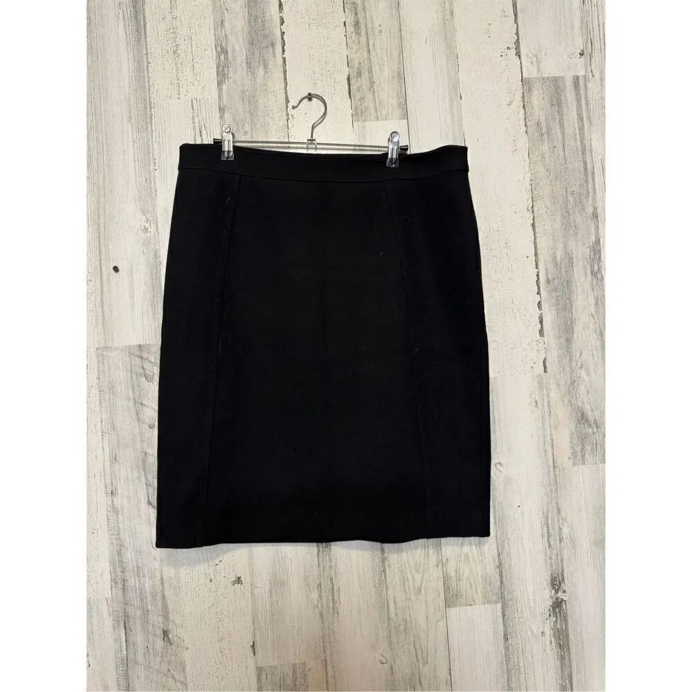 Halogen black midi skirt